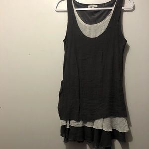 Mystree Grey and White Shirt